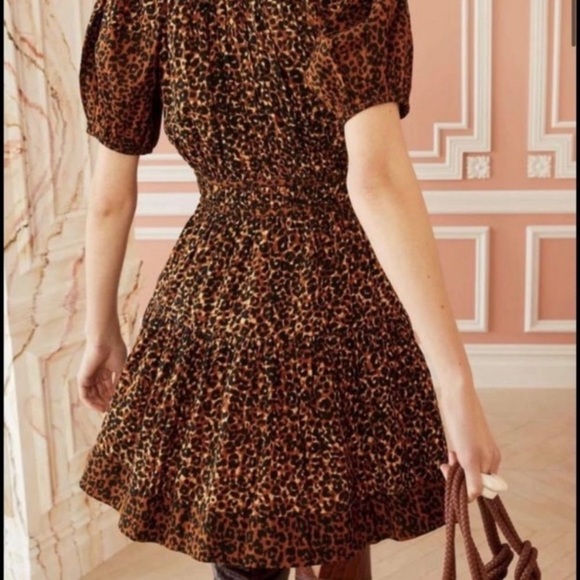 Ulla Johnson Mariana Puff Sleeve V-Neck Mini Dress Size 2 - Picture 4 of 16